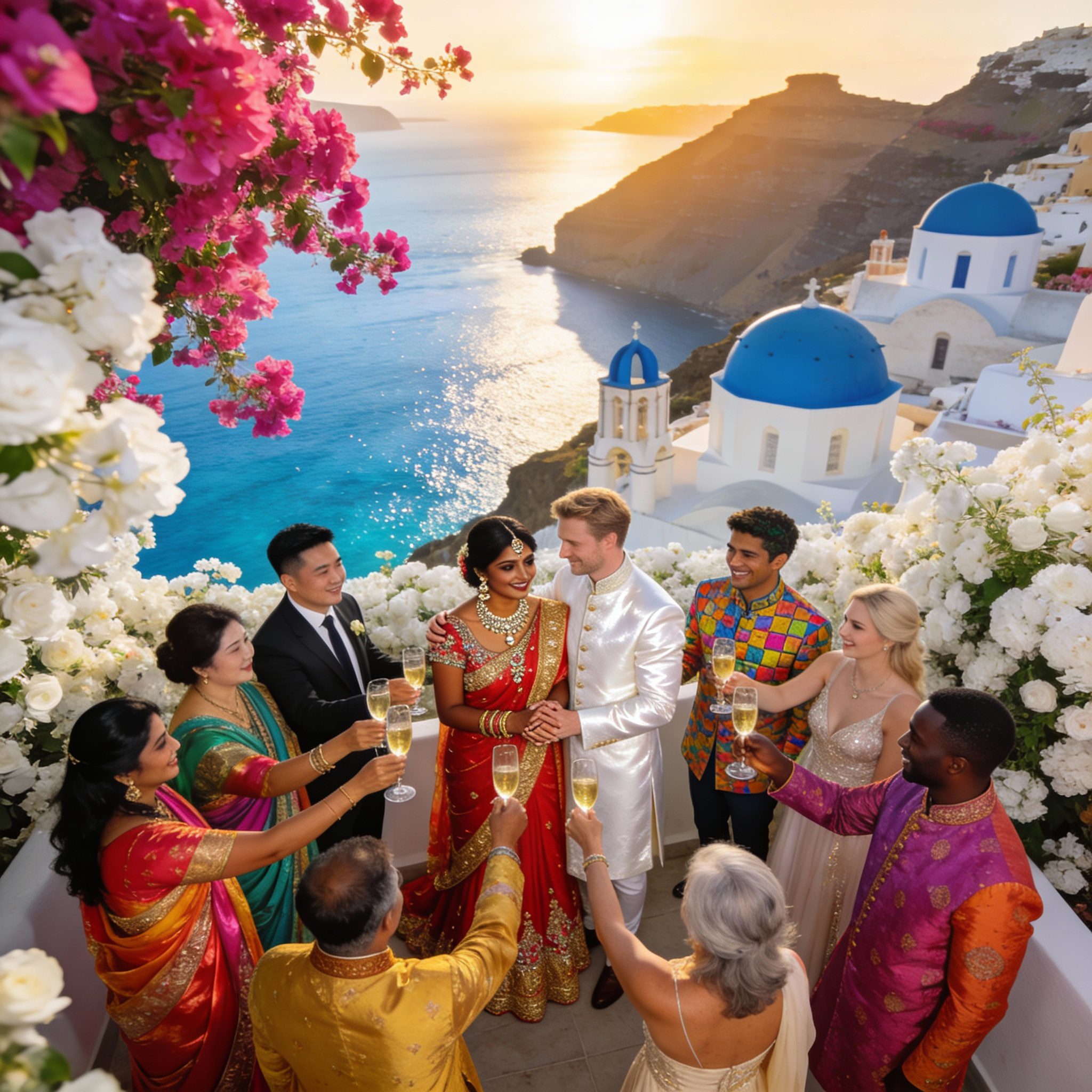 Indian Wedding in Santorini
